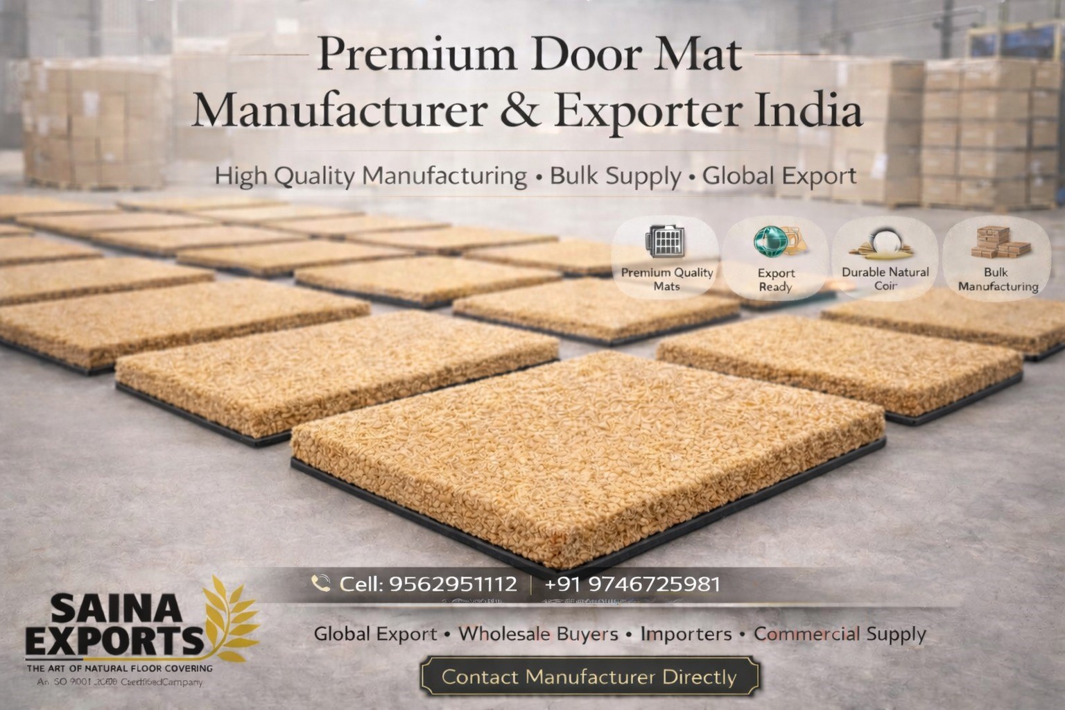 Coconut Coir Mat Products Exporter from India, Premium Door mat Manufacturer & Exporter in India